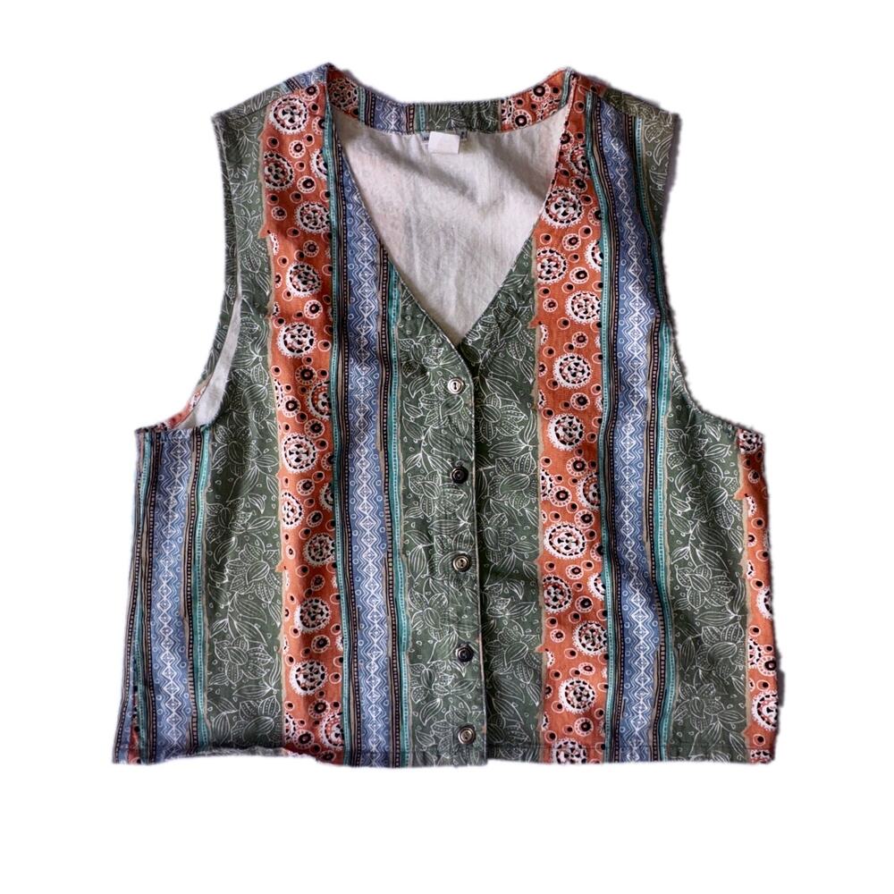 Middlebrook Park 90s Cotton Graphic Stripe Vest Large